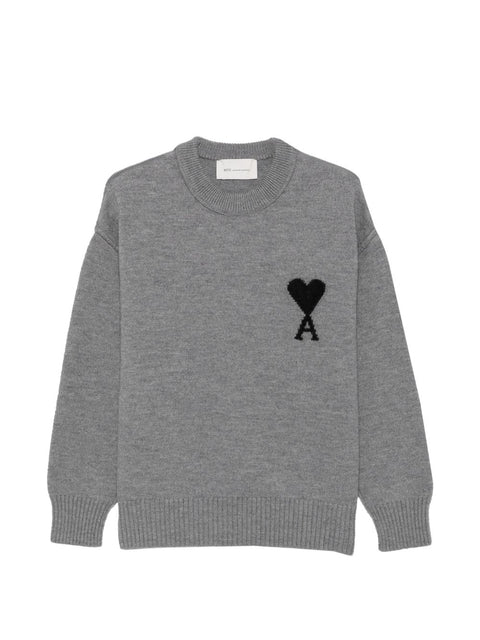 Ami Paris Ami De Coeur wool crewneck sweater