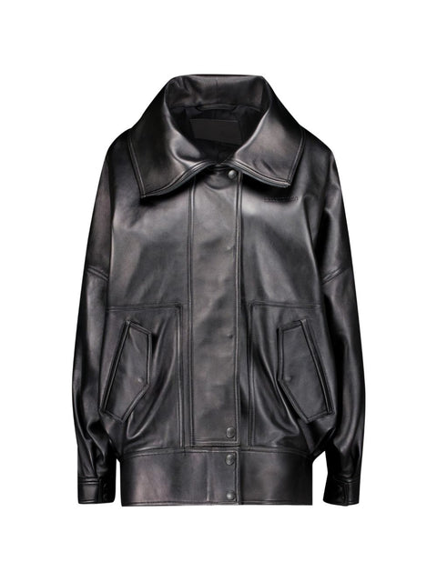 Balenciaga Leather bomber jacket