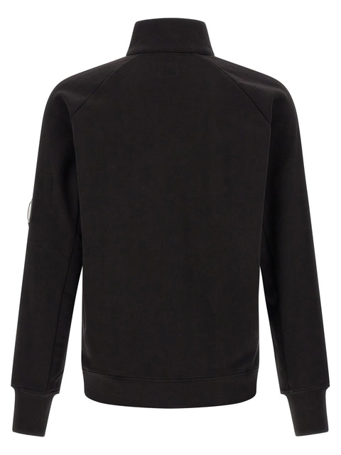 C.p. Company Diagonal Raised Fleece Sweatshirt And Lens Detail