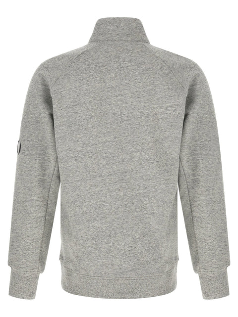 C.p. Company Diagonal Raised Fleece Sweatshirt And Lens Detail