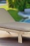 Eclipse Outdoor Solid Teak Wood Natural Look Sun Lounger - Grey Fabric