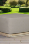 Eclipse Outdoor Solid Teak Wood Ottoman Natural Look - Gray Fabric