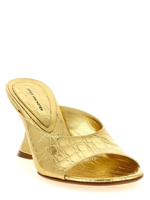 Dries Van Noten Curved Wedge Mules