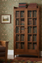 Mission Oak Display China Cabinet / Bookcase - Walnut - 39"W
