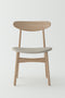 Isabella Mid Century Dining chair - Solid Oak Wood and Fabric seat