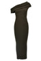 Courreges Twist Rib Knit Long Dress