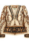Farm Rio Majestic Garden Sand Blouse
