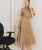 LUCKY ME WOVEN MIDI DRESS
