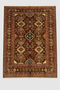 Hand-Knotted Vegetable Dye Kazak Rug from Pakistan, 9' 3" x 12'