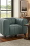 Octavia Top Grain Leather Arm Chair - Green