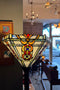 Tiffany style Stained glass Torchiere Floor Lamp # 3767-BB758