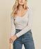 Pointelle Scoop Long-Sleeve Tee