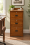 Mission Solid Oak 3 Drawer File Cabinet