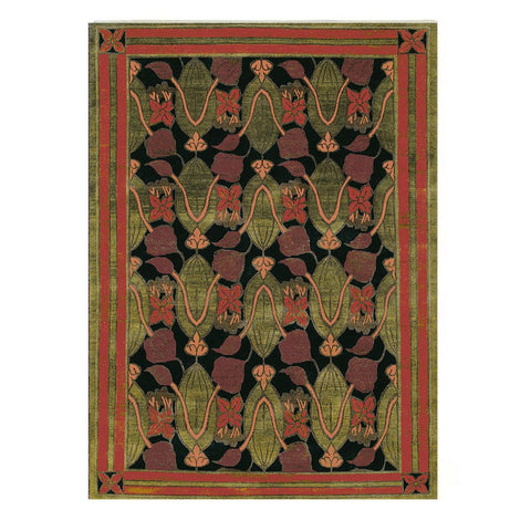 Arts and Crafts Collection Area Rug Ultra Soft Washable Rug, Non Slip Area Rug Indoor, Stain Resistant Rugs for Living Room Bedroom Vintage Home Decor
