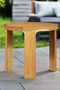 Eclipse Outdoor Solid Teak Wood End Table, Golden Brown