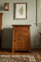 Mission Style Tapered Leg 2 Drawer Nightstand