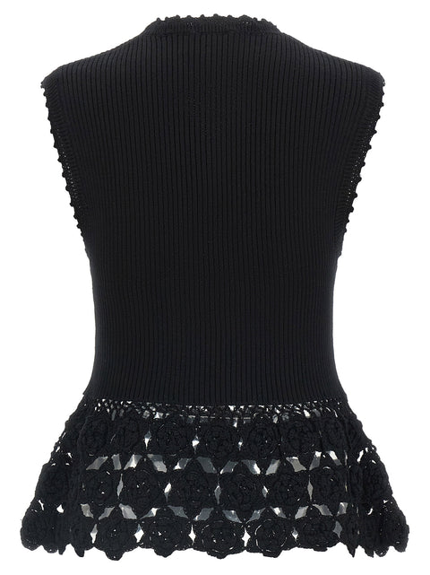 Ganni Cotton Crochet Vest