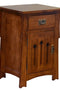 Mission Style Solid Quarter Sawn Oak Keyhole Nightstand