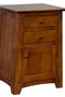 Mission Style Tapered Leg 2 Drawer Nightstand