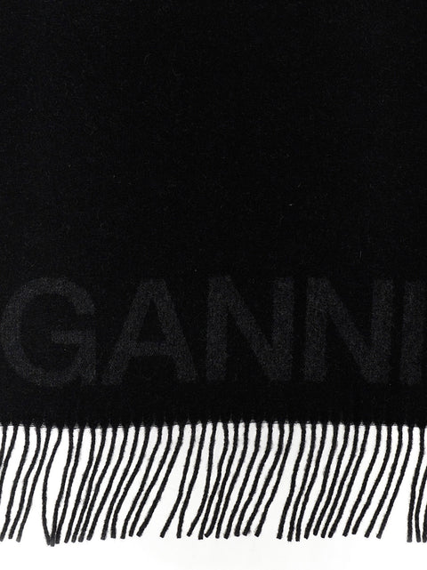 Ganni Maxi Logo Scarf