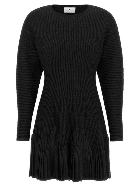 Elisabetta Franchi Knitted Pleated Dress