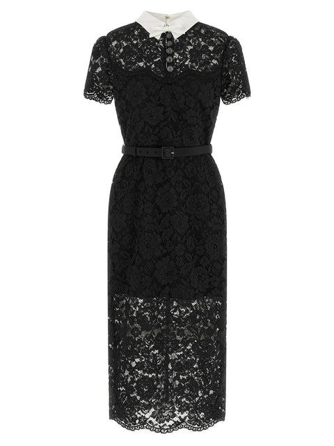 Self-Portrait Lace Dress With Collar