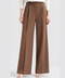 Cannes Wool Pleated Trousers - Cocoa Truffle