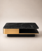 Emerald Luxe Marble & Steel Coffee Table