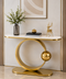 Orbita Luxe Marble & Steel Console Table