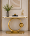 Orbita Luxe Marble & Steel Console Table
