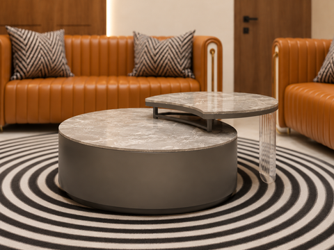 Round Marble Accent Table