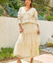 Aztec Pattern Button Down Cardigan Ivory Mix