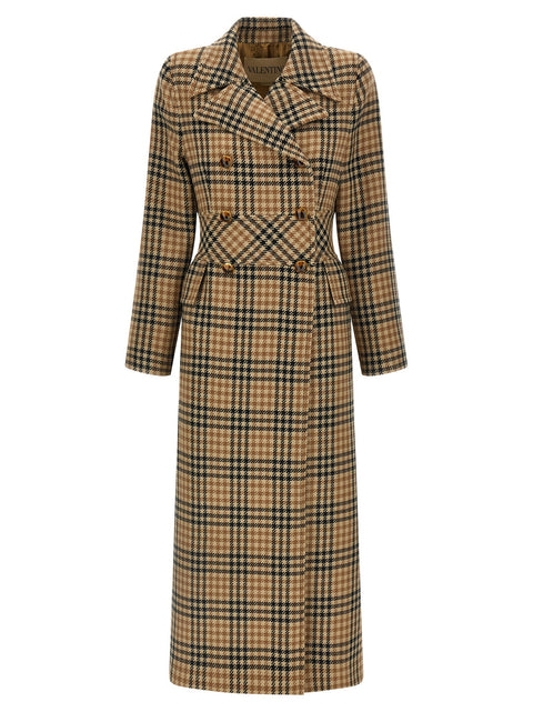 Valentino Garavani Houndstooth Wool Coat
