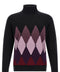 Ballantyne Classic Diamond Intarsia Turtleneck Sweater