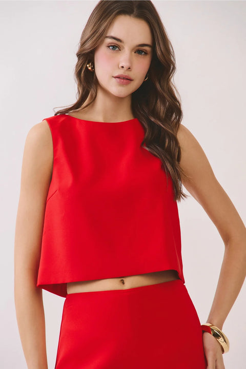 Back Bow Ties Sleeveless Crop Top