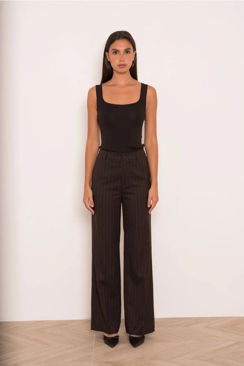 Billie Striped Straight-Leg Trousers