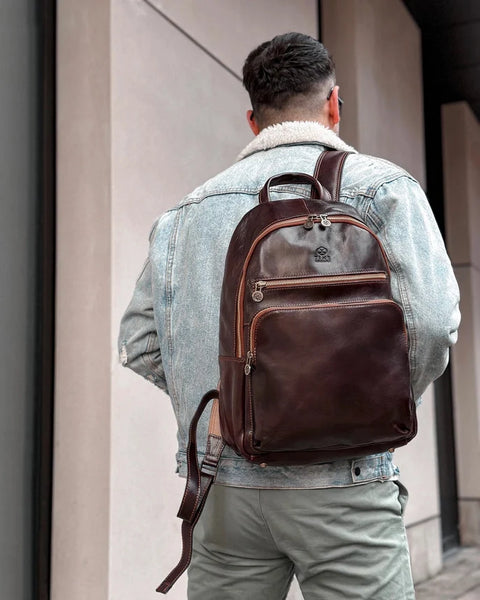Brown Leather Backpack - I, Claudius Brown