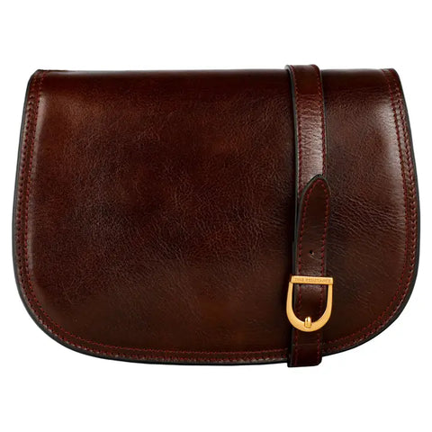 Brown Leather Cross Body Bag - Moonfleet