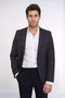 Checked Slim-Fit Dark Grey Men Blazer - Wessi