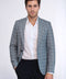 Checked Slim-Fit Grey Men's Blazer - Wessi