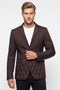 Slim Fit Brown Quilted Blazer - Wessi