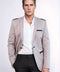 3 pocket Single Button Cotton Shoulder Stitched Light pink Jacket-Wessi