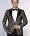 Paisley Peak Lapel Black Men Dinner Tuxedo Jacket - Wessi