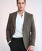 Plain Slim Fit Sport Brown Men Blazer - Wessi