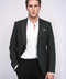 Textured Slim Fit Notch Lapel Anthracite Men Blazer - Wessi