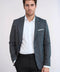 Navy Blue Striped Slim-Fit Blazer - Wessi
