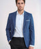 Striped Blue Slim-Fit Blazer - Wessi