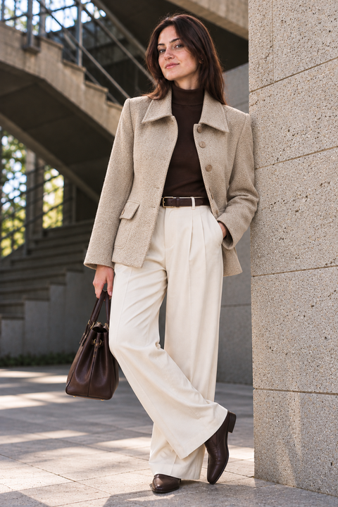 The Elan Belted Wool Jacket