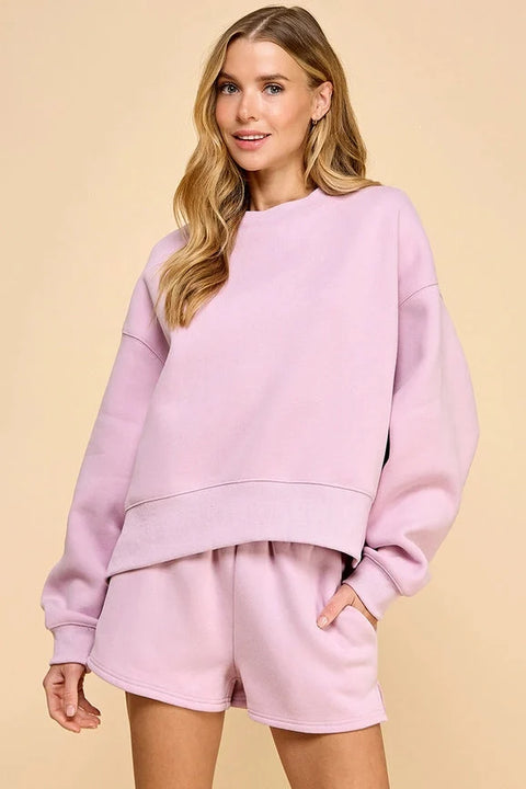 Comfort Dropped Shoulder Sweatshirt - Lilac