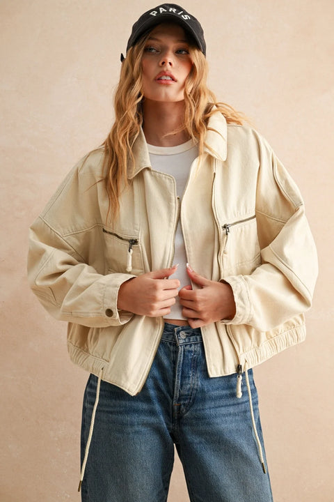 Cotton Moto Style Jacket